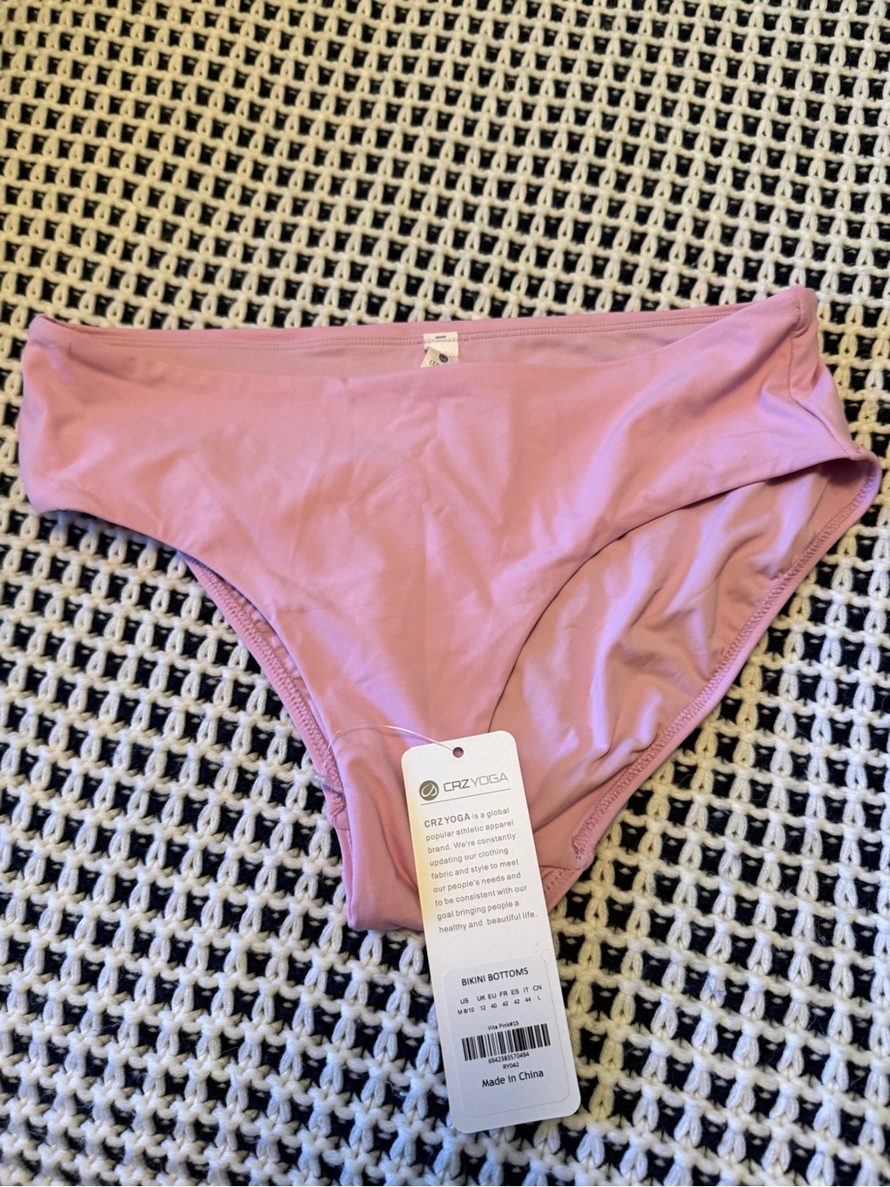 NWT - CRZ YOGA Vita Pink Bikini Bottoms Size Medium